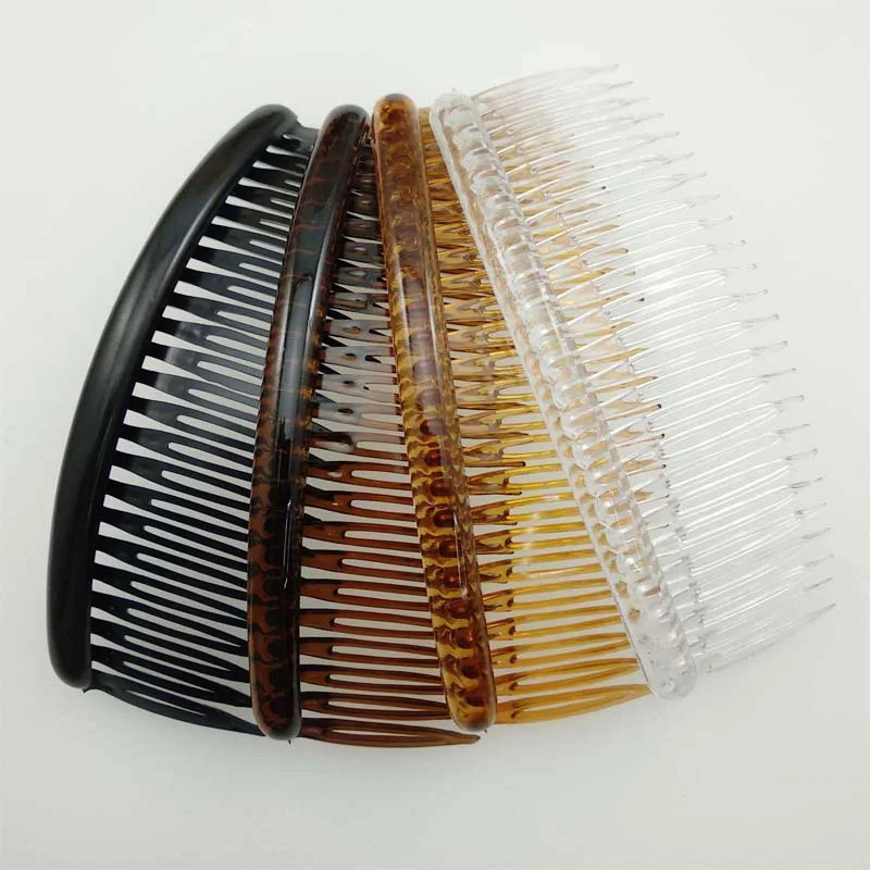 20PCS 4.5cm*12cm 4Styles 24teeth Plastic Hair Combs Clips Waved Side Comb Hairgrip  for DIY Women's Headwear Accessories