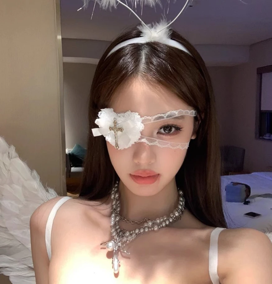 إكسسوار عين قوطي مريح للهالوين قناع عين متقاطع للسيدات قناع عين قوطي عالي الجودة للحفلات التنكرية ذات الكرات