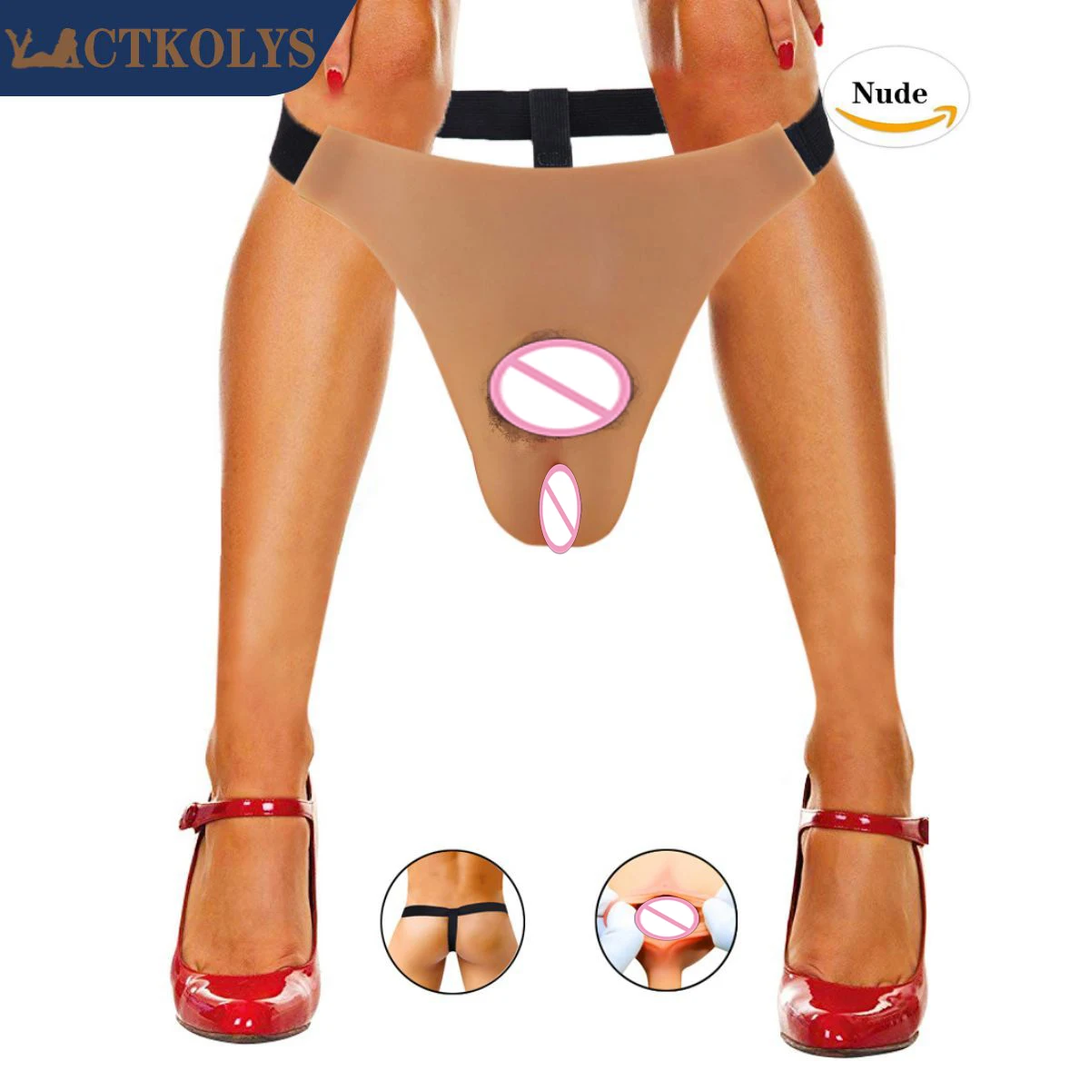 CTKOLYS Crossdressing Silicone Fake Vagina Panty Realistic Pussy Underwear Shemale Drag Queensgender Drag Queen