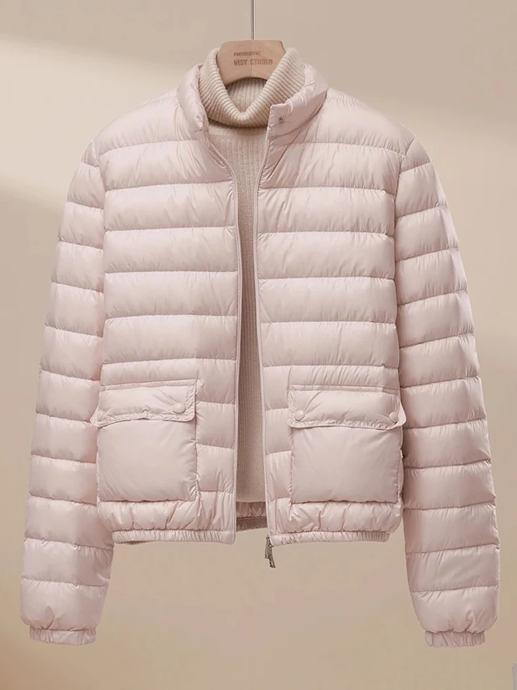 

Lightweight Cotton Jaet Women's ort Fit Casual Slimming Coat Autumn Winter New Sle Stand Collar Korean Version Faion