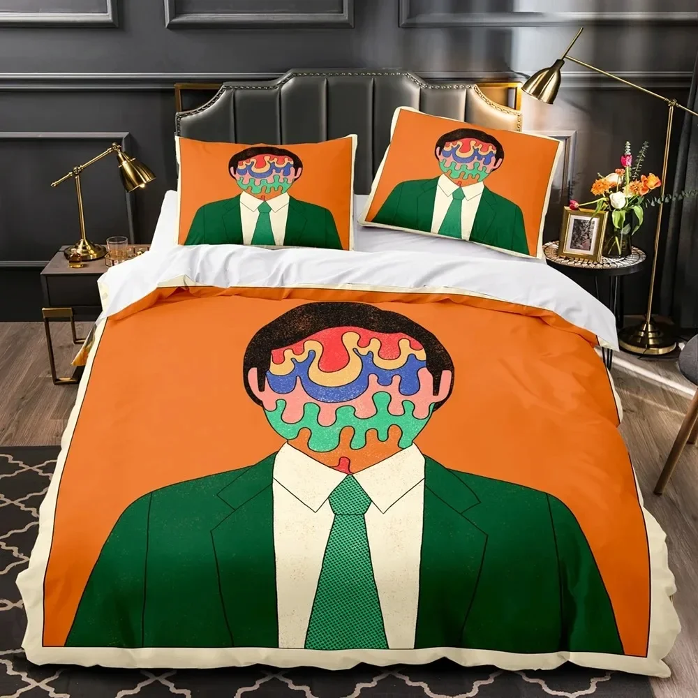 3D Print The Rise Cartoon Comfortable Duvet Quilt Cover Pillowcase Bedding Set Children Bedroom Decoration Home Textile