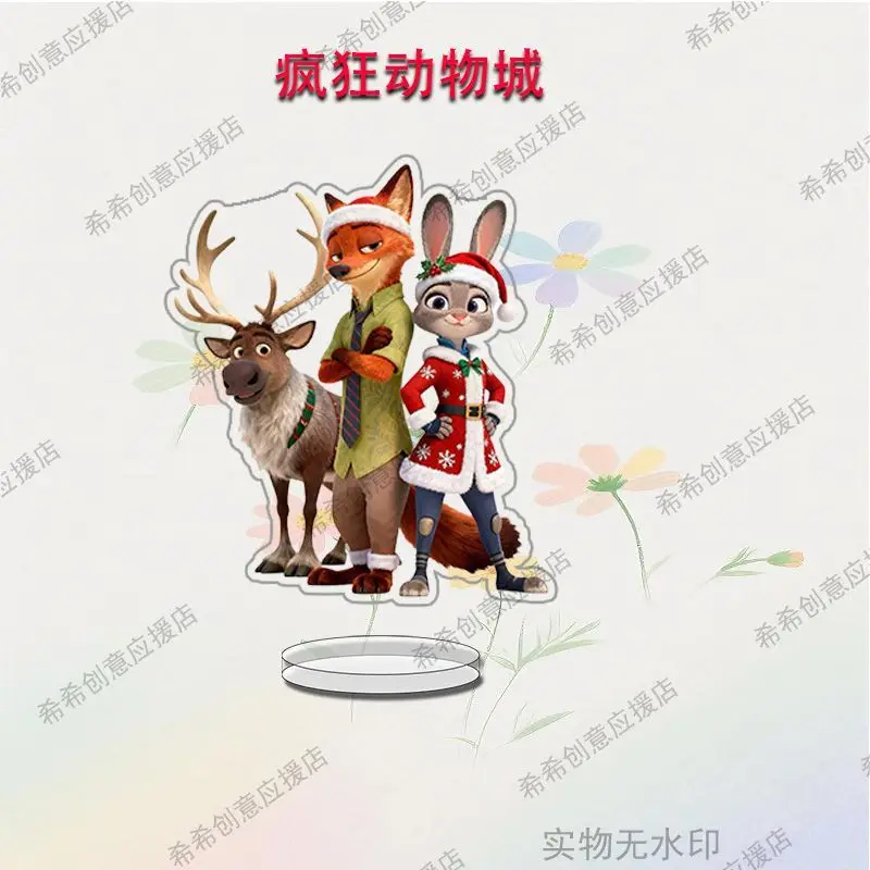 ديزني Zootopia الرسوم المتحركة لطيف عيد الميلاد الاكريليك الوقوف الإبداعية Kawaii طالب سطح المكتب الديكور لعبة مزخرفة هدية