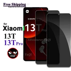 Anti Spy Screen Protector For Xiaomi 13T Pro, Tempered Glass Privacy Peep Scratch 9H Case Friendly High Aluminum Sensitive Touch