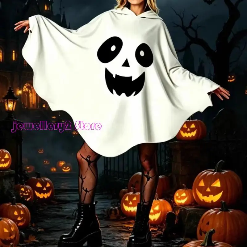 Hooded Ghost Poncho Costume – detail image 3