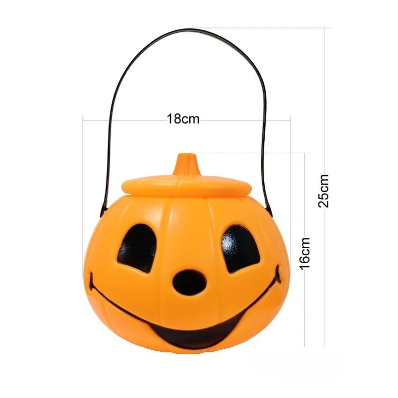 Lanterna de abóbora portátil para halloween, 18cm/7,09 polegadas, periféricos de anime, rosto sorridente, adereços, cosplay, presentes de feriado, brinquedos novidade