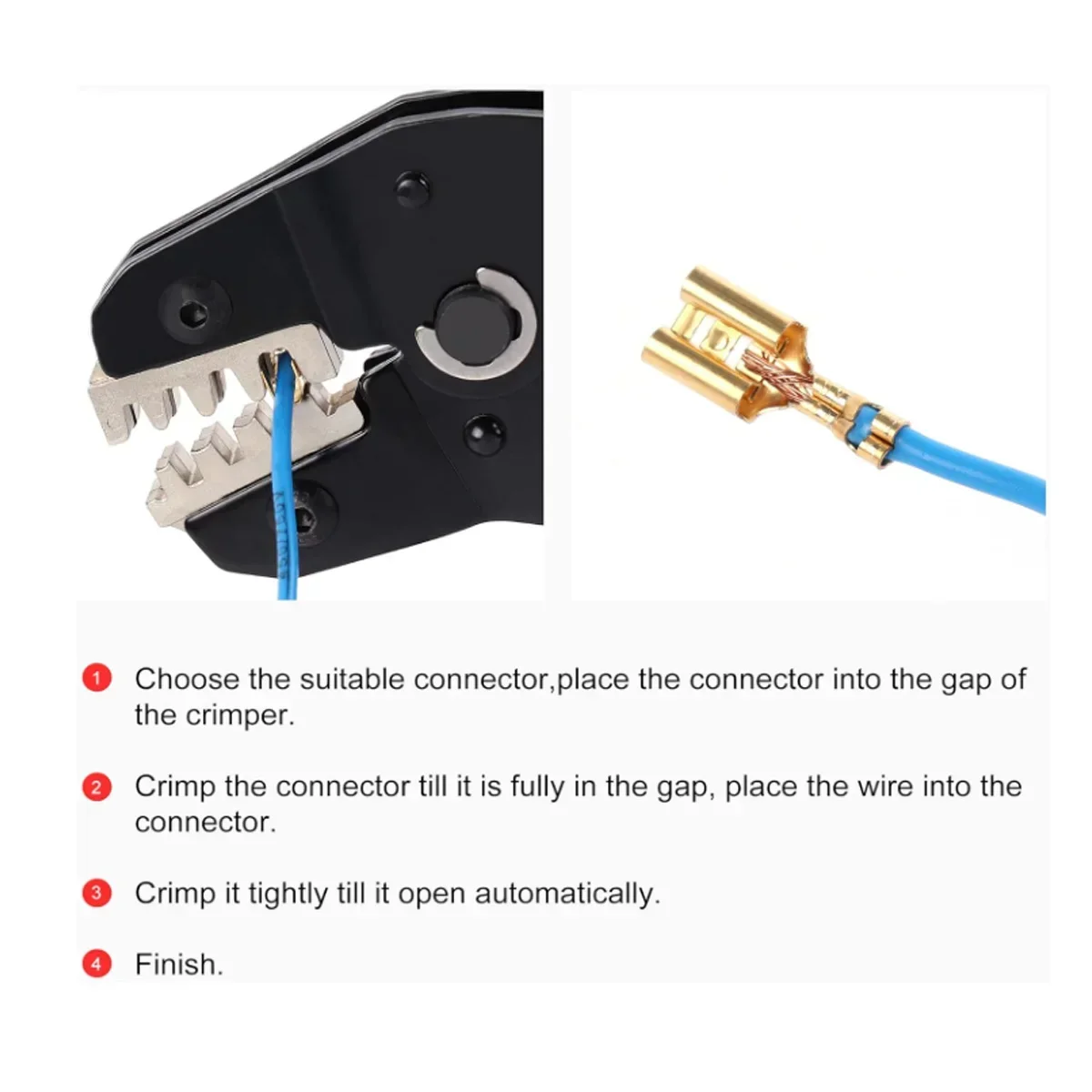 Imagem -03 - Alicates de Crimpagem Não Isolados Terminais Ferramentas Dupont Crimper Jumper Wire Eps Pcie Sata Pins Molex Sn58b Awg2416 025-15 mm