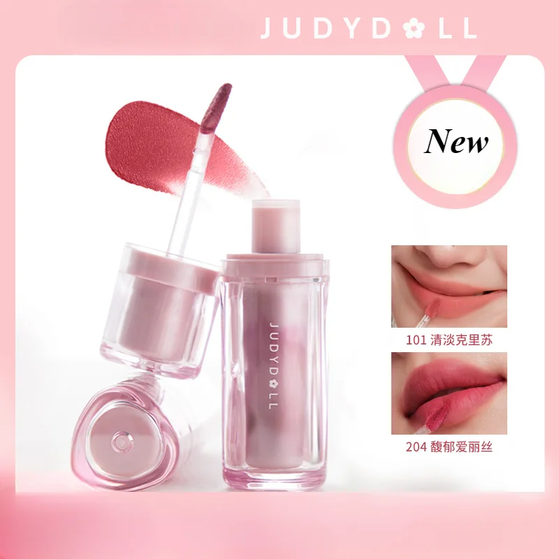 Spring New Judydoll Small Magnetic Mud Lip Clay Non Staying Cup Whitening Red Mist Matte Lip Glaze Makeup