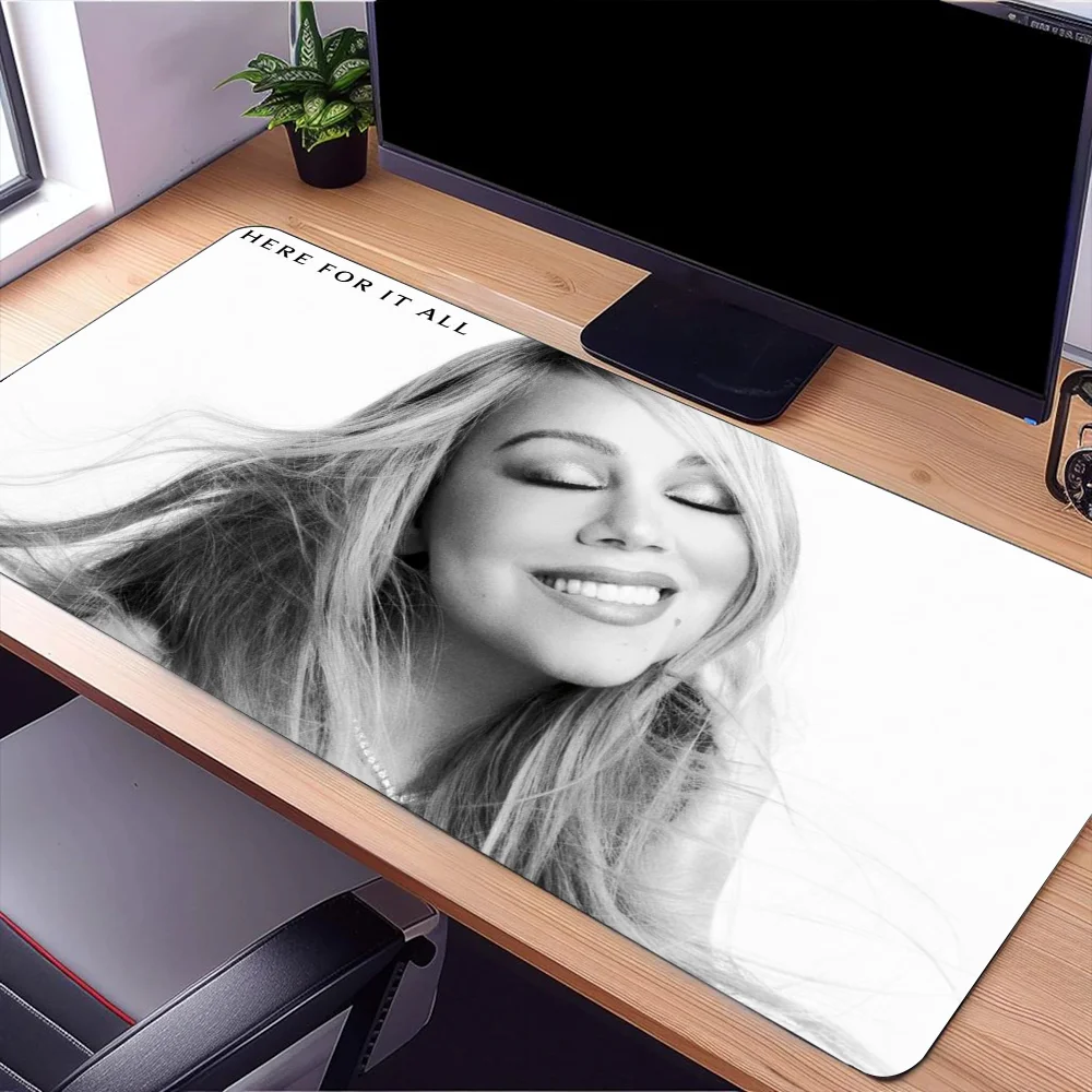 Singer Mariah Carey For lt All Mouse Pad Large Desk Mat Keyboard Ergonomic Office Rubber PC Non-slip Anti-fray Home Custom