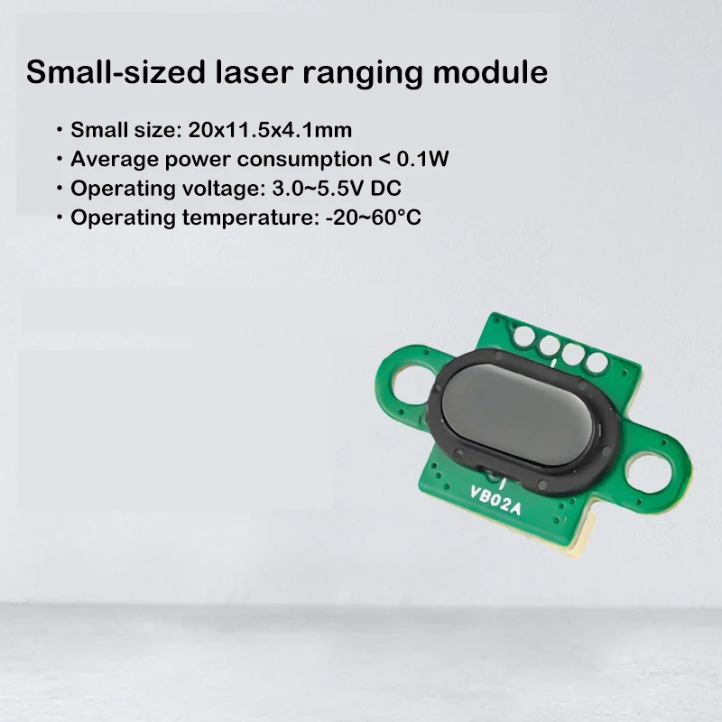 1.8m laser ranging module with ultra-small size, 50Hz high-precision UART/IIC + io for robot navigation and obstacle avoidance