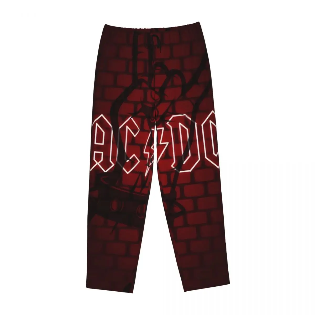 مخصص المعادن روك باند التيار المتناوب تيار مستمر بيجامة السراويل ملابس خاصة للنساء حزام مطاط قيعان صالة النوم مع جيوب #2