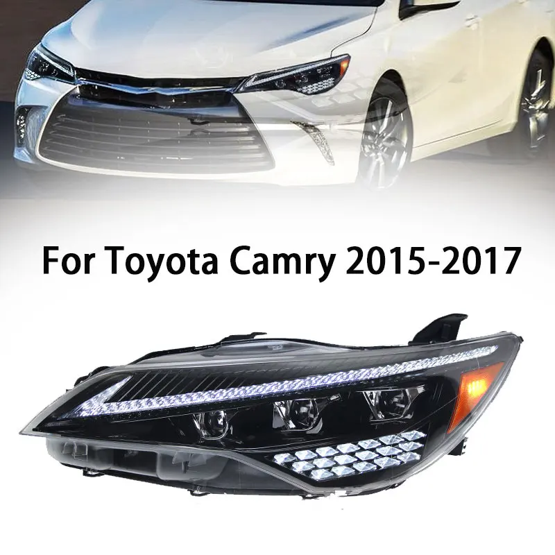 LED Headlights For Toyota Camry XV40 2015-2017 DRL Start UP Animation Car Front Lamps High Quality