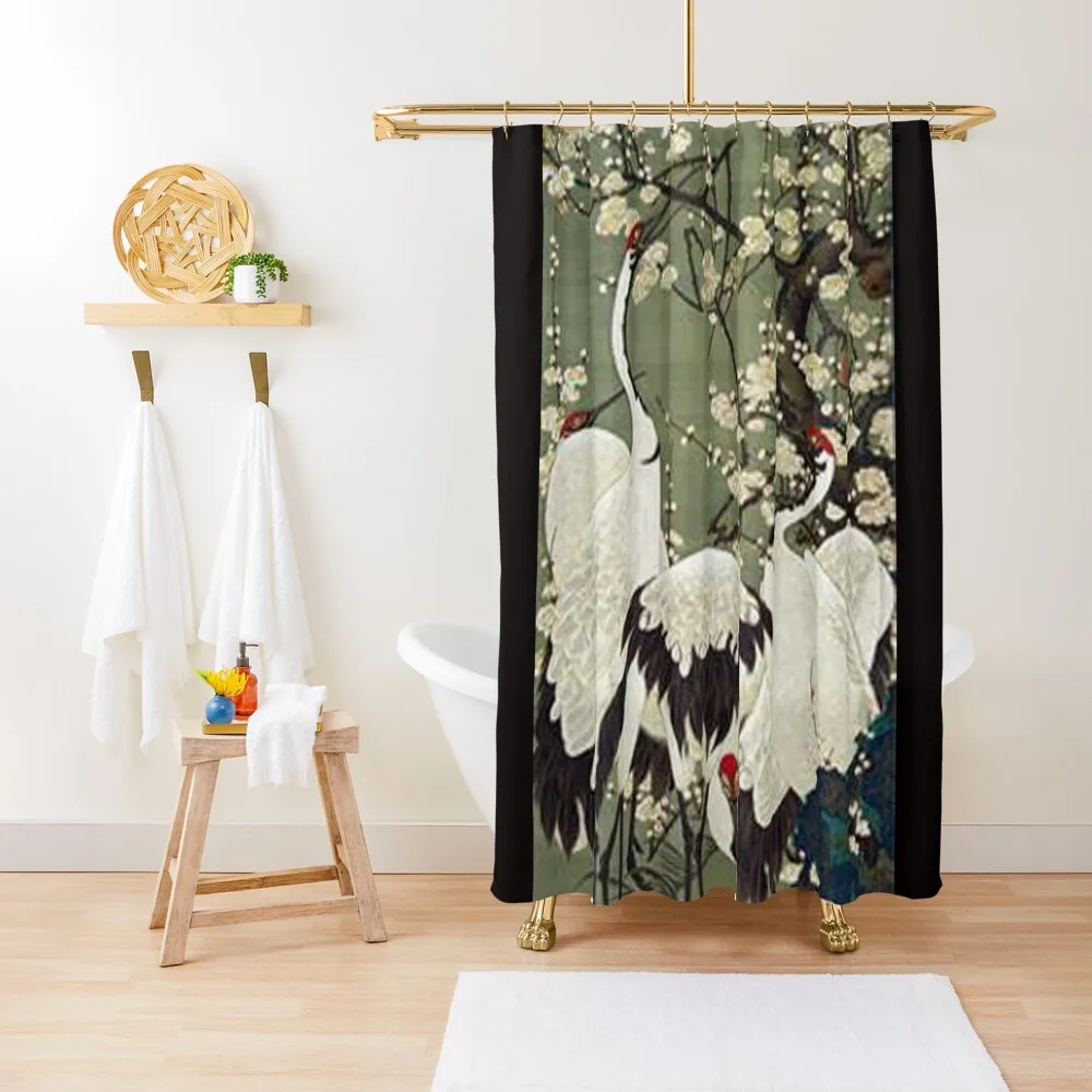

Favourite Artist - Plum Blossom and Cranes - Jakuchu Ito Shower Curtain Shower Set Curtain