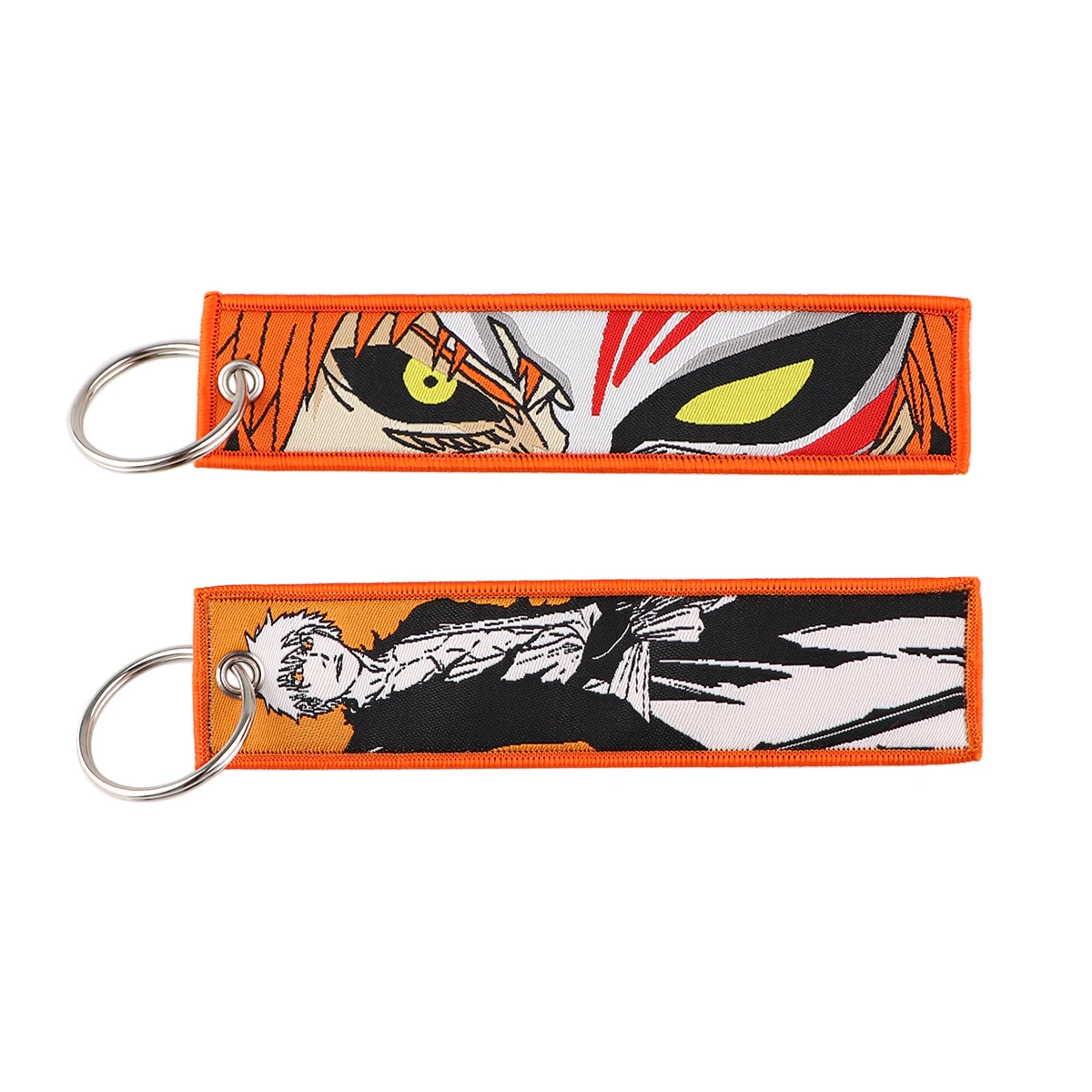 Anime Cool Character Embroidery Key Fobs Key Tag For Motorcycles Cars Backpack Chaveiro Keychain Fashion Key Ring Gifts