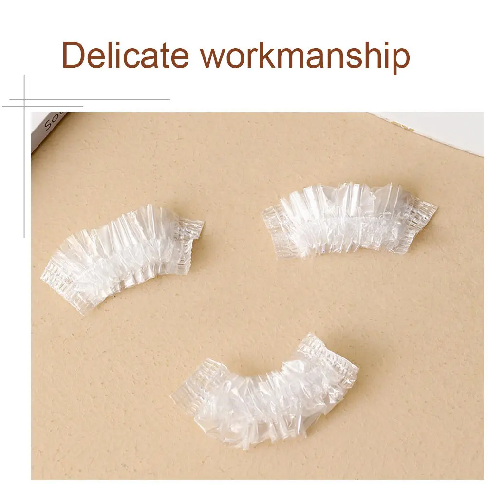 200Pcs Elastic Waterproof Ear Cover Disposable Ear Shield for Beauty Salon Home Hair Dye Shampoo Curling Iron Bathing Protection