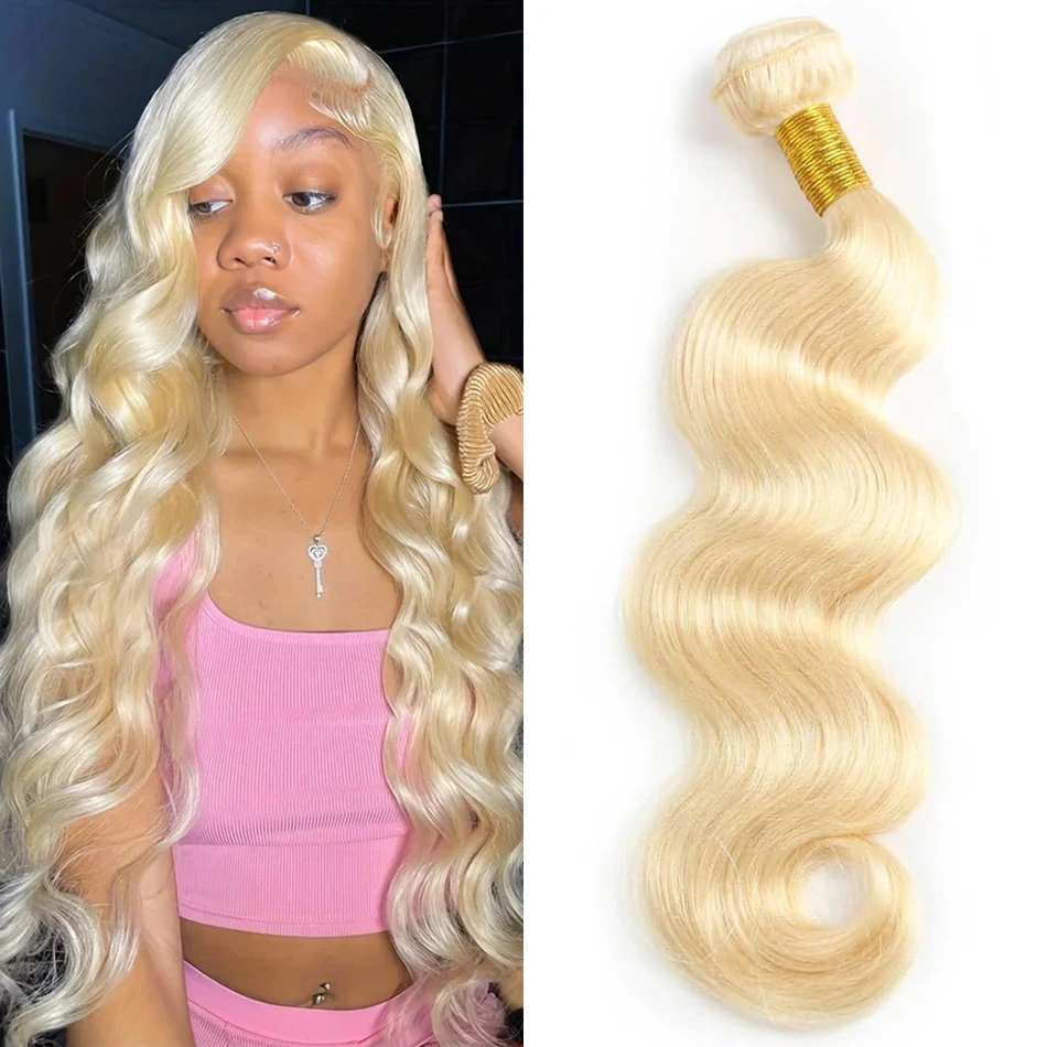 Body Wave Bundles 613 Blonde Colored Brazilian Remy Human Hair Extensions Honey Blonde Bundles 16-30 Inch 3 4 Bundles For Women