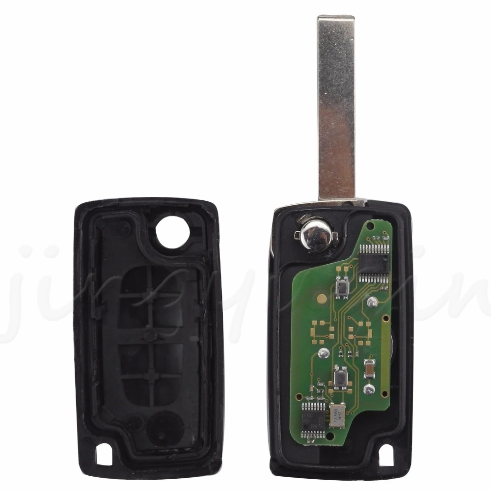 New 2 Button Remote Flip Key Car Key For Peugeot 207 307 308 407 For Citroen With ASK 433MHz PCF7941 Uncut HU83 Blade ID46 Chip