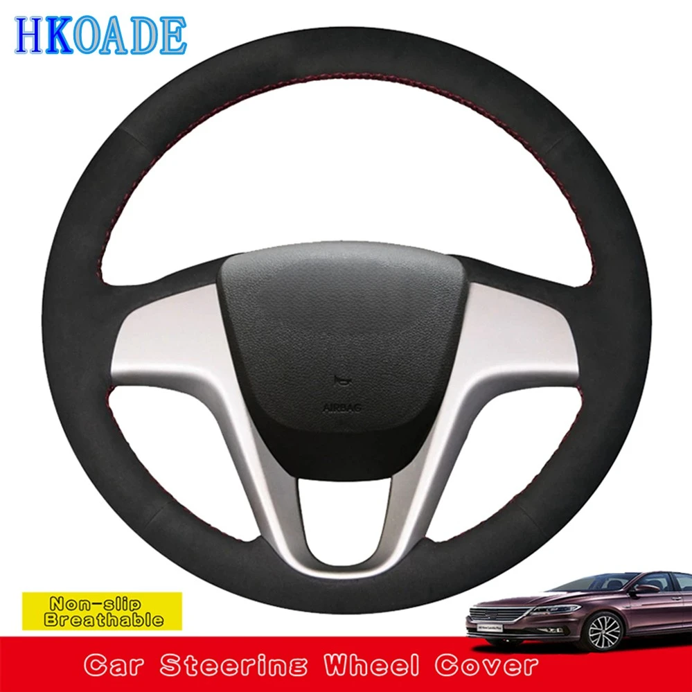 

Customize DIY Suede Leather Car Steering Wheel Cover For Seat Ibiza 2004 2005 2006 Car Interior