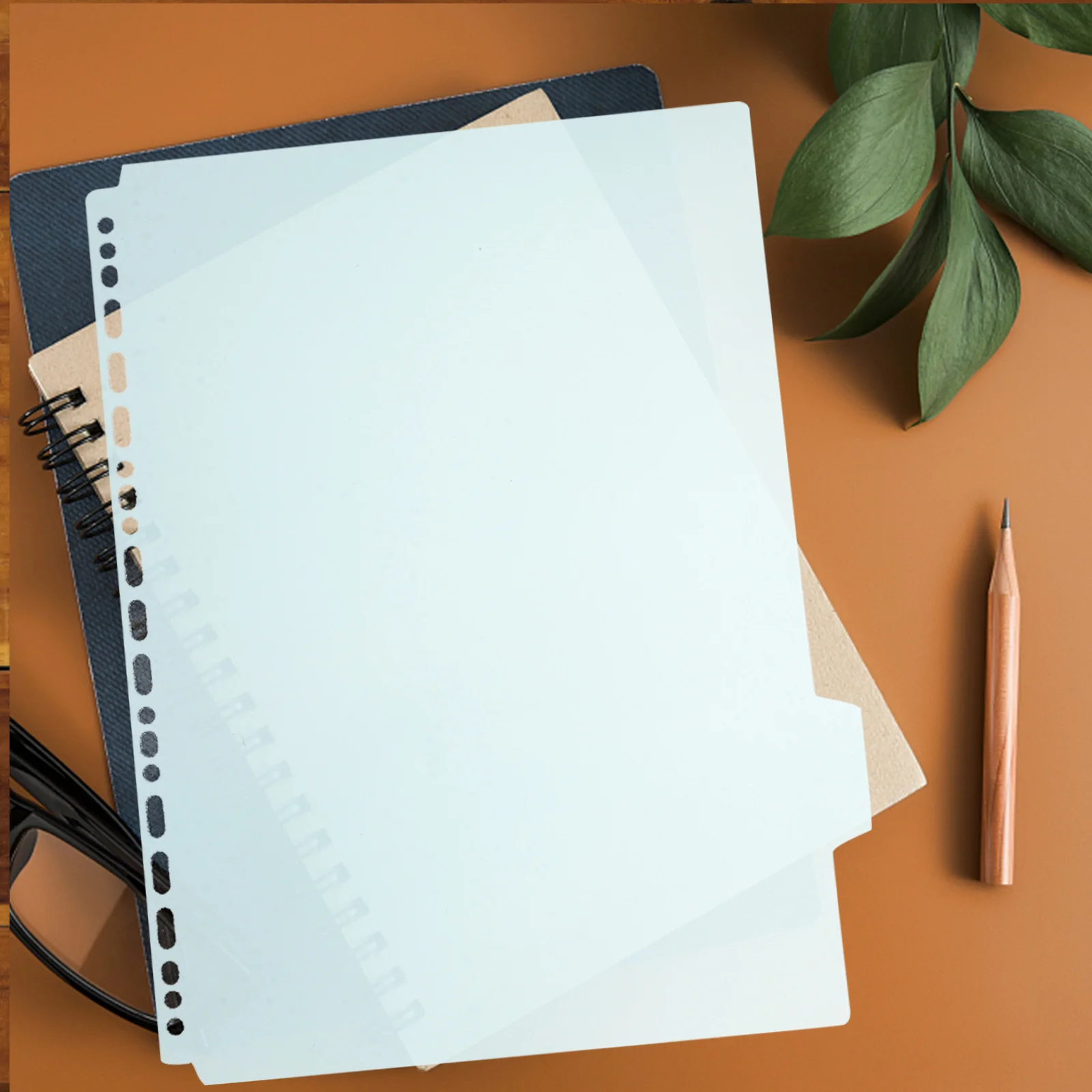 

6Pcs File Binder Dividers Replacement Tabbed Insert Sheets for Organizing Documents Office School Use Plastic Index Tabs