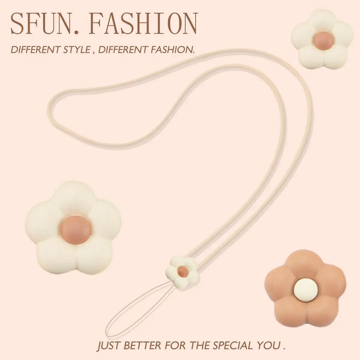 Advanced Flowers Hangable Neck Long Hanging Rope School Card Work Card New Silicone U-disk Phone Case CCD Neckband Lanyard