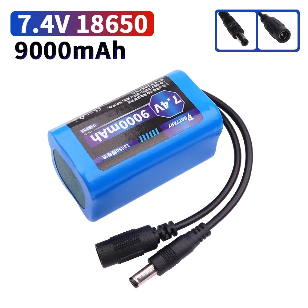 18650 7.4V 9000mAh Akumulator i ładowarka Do T188 T888 2011-5 V007 C18 H18 So on Pilot zdalnego sterowania RC Przynęta wędkarska Części do łodzi Zabawki