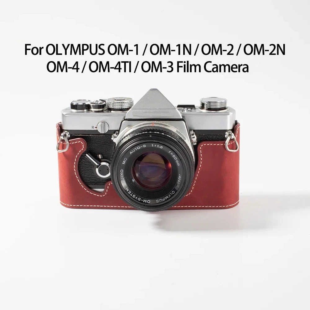 Genuine Leather Half Case For OLYMPUS PEN-FT OM-1/1N OM-2/2N OM-4
