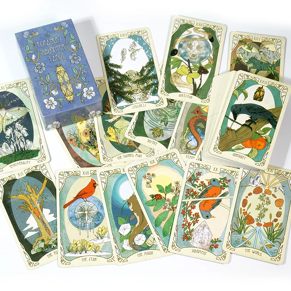 Forager\'S Daughter Tarot Divination Set Inspired By Nature And Imbued With Rich Symbolism 83 Cards No Paper Guidebook