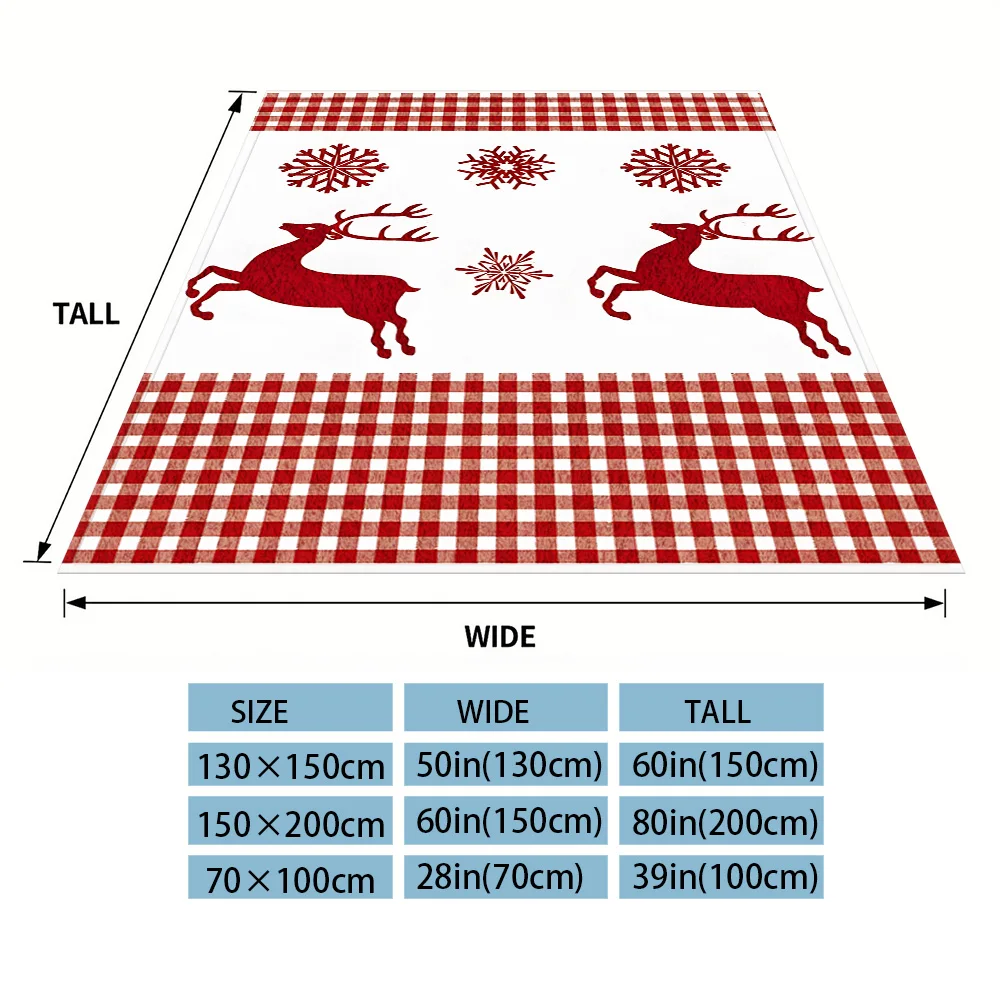 Xmas Reindeer Flannel Blankets Are Suitable For Sofas, Men's Room Decorations, Thick And Warm Gifts For Teenagers