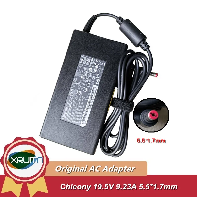 

Chicony A17-180P4A A180A056P адаптер питания 180 Вт 19,5 В 9,23 А для Acer NITRO AN515-55 PREDATOR TRITON 300 SE зарядное устройство для игрового ноутбука
