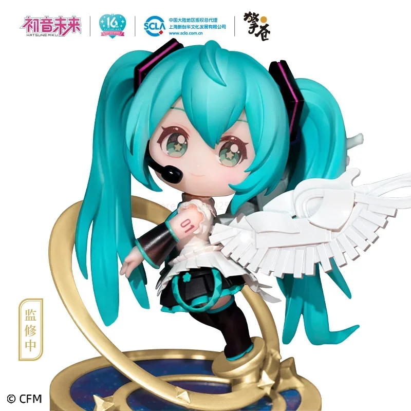 

Kawaii Genuine Hatsune Miku 16th Anniversary Figure Q Ver Anime Model Statue Doll Miku Music Box Action Figurine Xmas Gift Decor