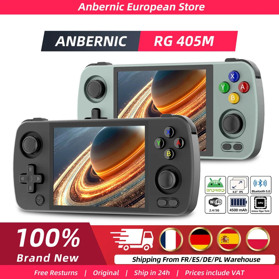 Console de Jogo Retro Portátil Anbernic RG405M com Tela Touch IPS