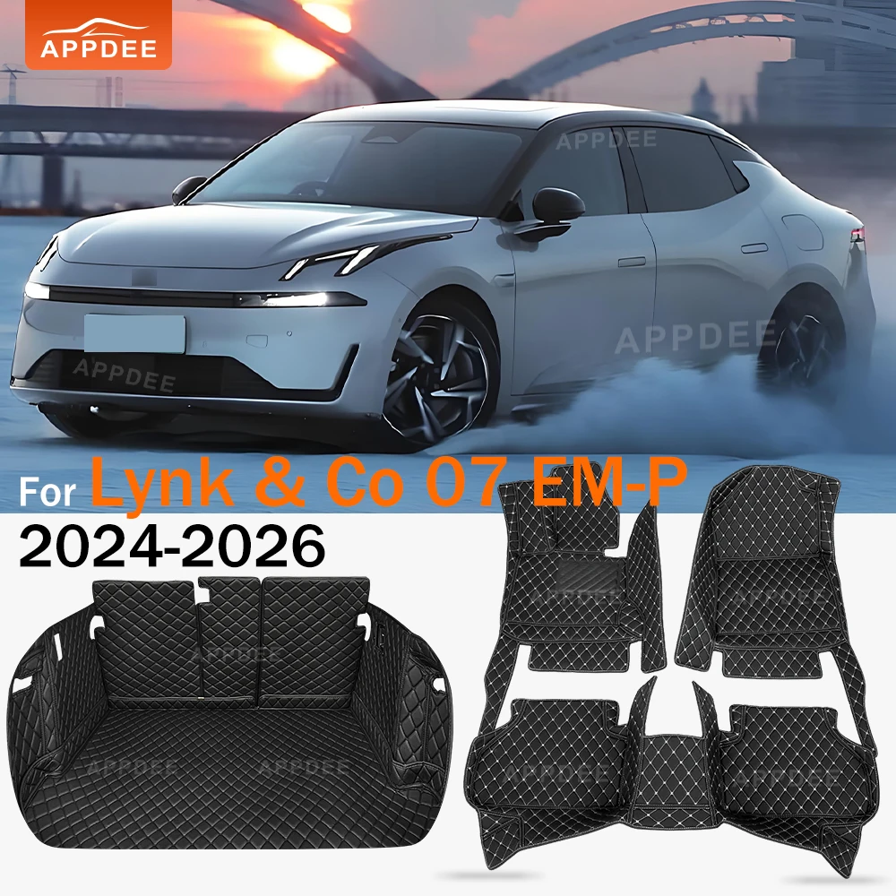 

Автомобильные коврики APPDEE для Lynk & Co 07 EM-P 2024 2025 2026, коврики в багажник, подкладки для ног, аксессуары для интерьера