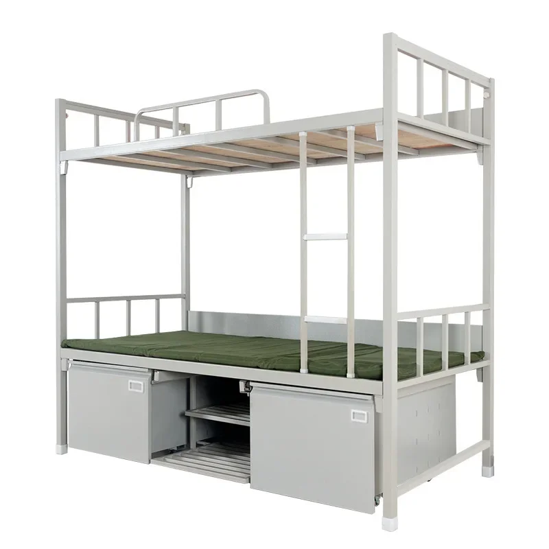 

Bunk bed upper and lower bunk iron frame bed upper and lower bed upper and lower bed item cabinet study table