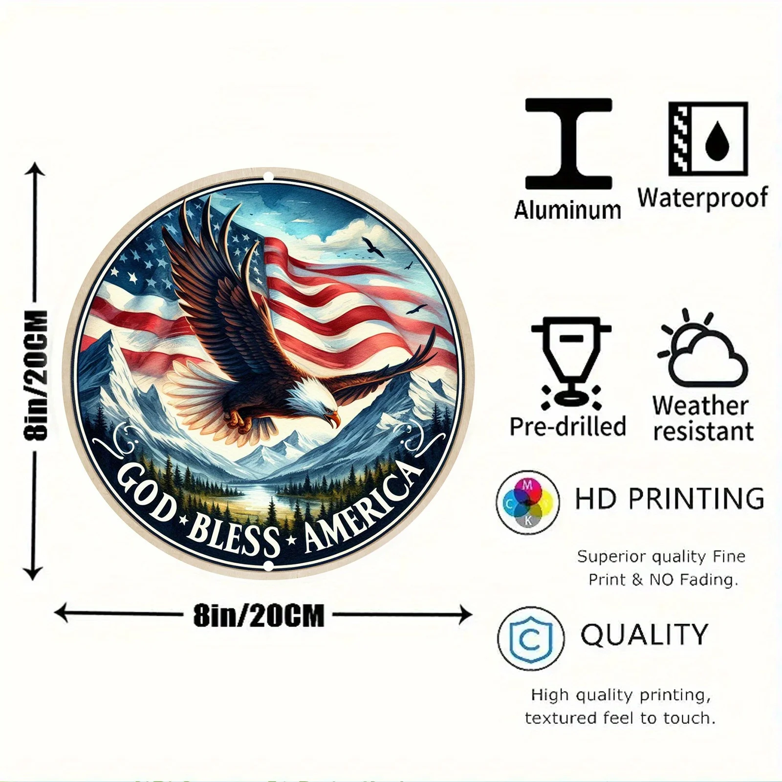 1pc Aluminum Metal Sign 