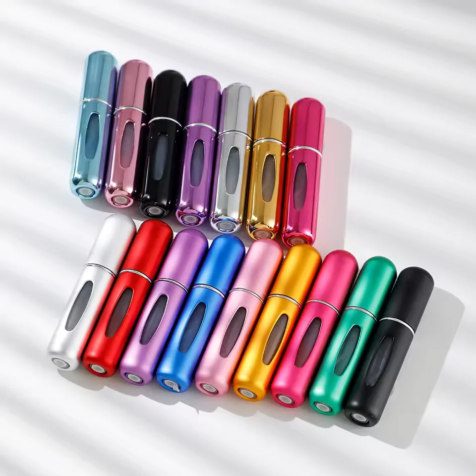 Frasco de Perfume Mini Recarregável, Frasco Cosmético Portátil, Frasco Spray Atomizador, Recipientes Recarregáveis para Viagem 5ml