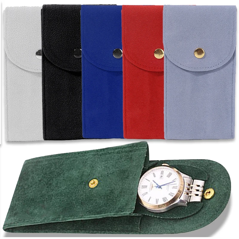 

New Flannel Watch Storage Bags High Quality Bracelet Necklace Ring Packaging Portable Travel Jewelry Protection Display Cases