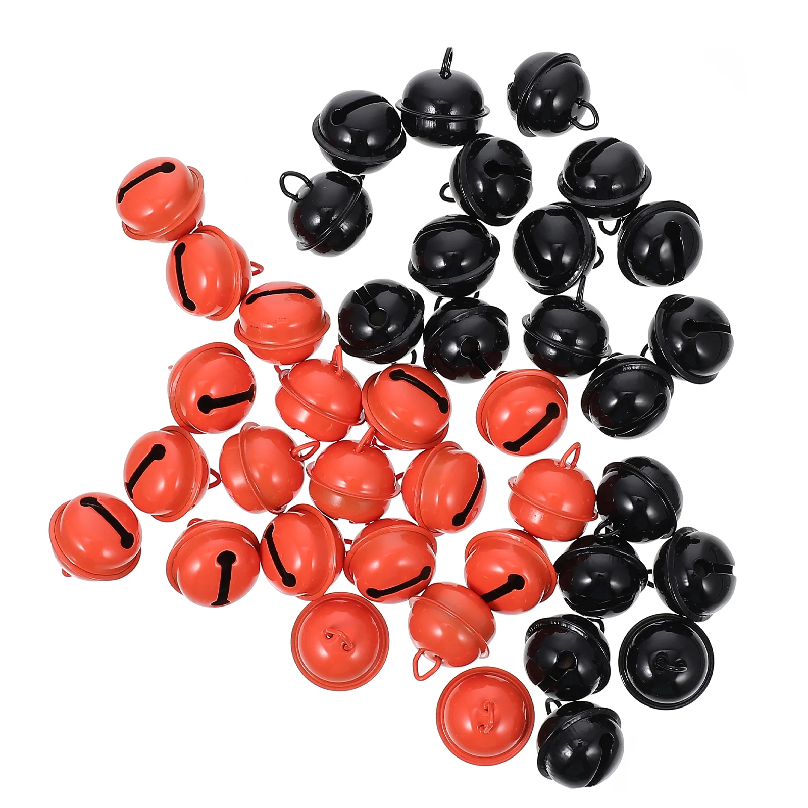 40 Pcs Painted Iron Bell DIY Metal Loose Pendant Cat Collar Charm Accessories Loud Bells Beads