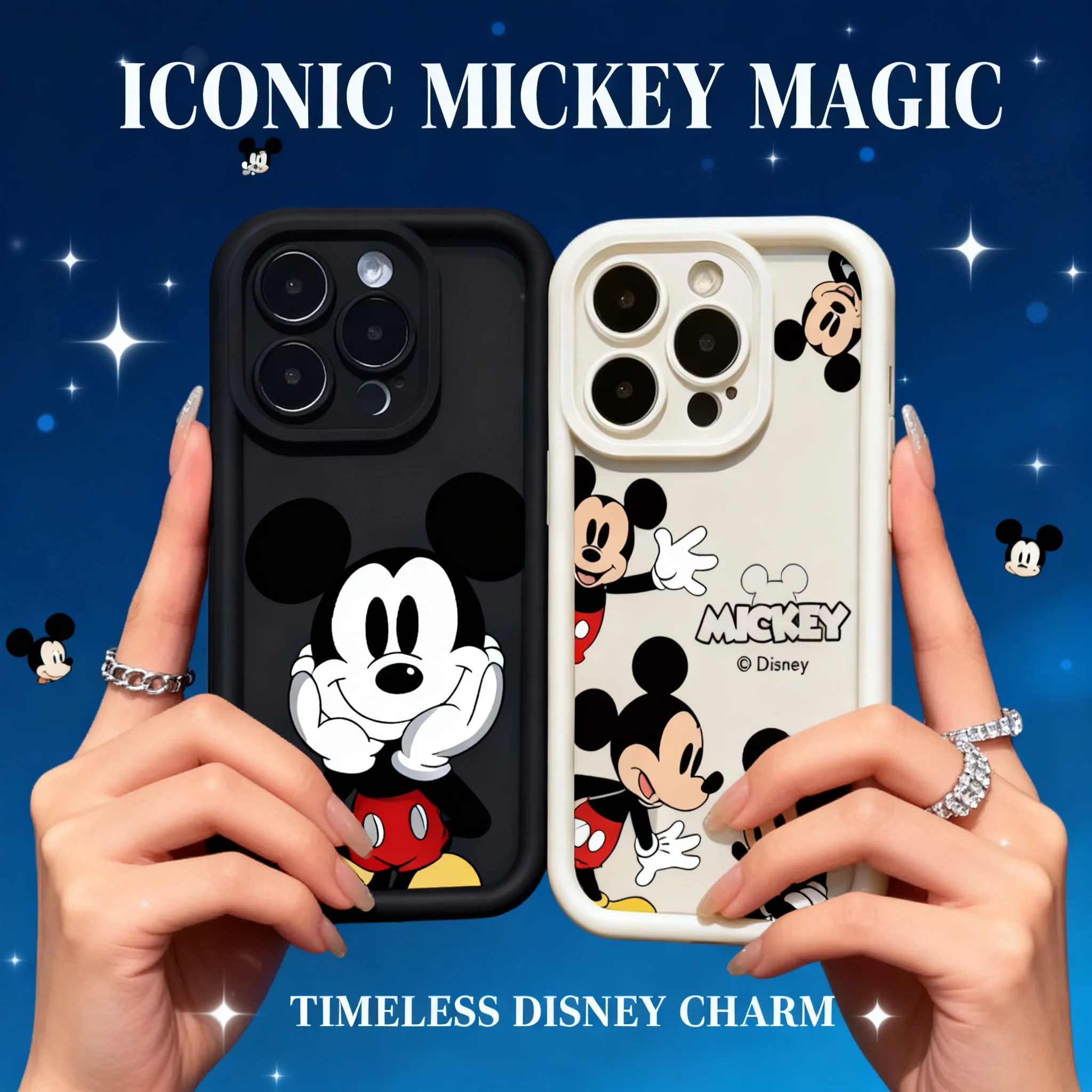 

Mickey Mouse Cute Cartoon Shockproof Full Cover Case for iPhone 17 Pro iPhone 16 Pro Max iPhone 15 14 13 Compatible with Apple