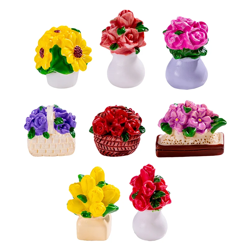 小さな鉢植えのシミュレーションブーケ、DIYジュエリー、樹脂アクセサリー、装飾装飾品、家の装飾、文房具のギフト
