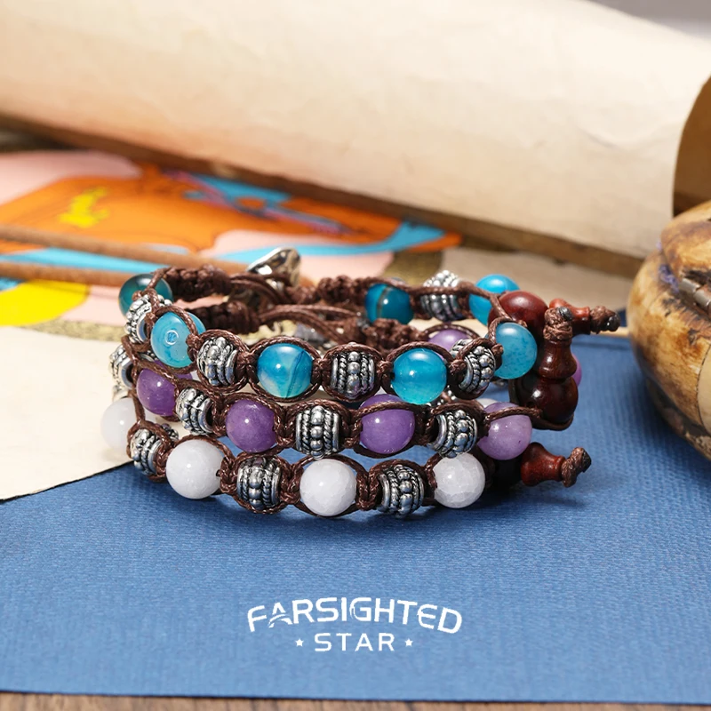 

Bracciale Tibetano Innovative Ethnic Style Wristband Soul Healing Faith Auspicious Gourd Suitable For Boys And Girls To Wear