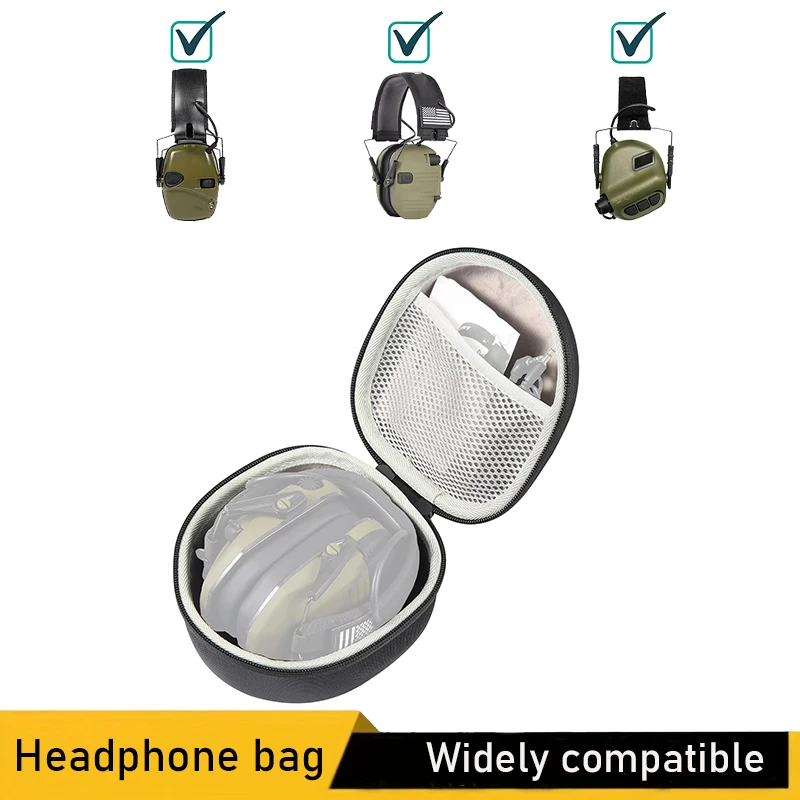 Tactical headset storage bag, shooting earmuff storage bag, compatible with EARMOR M31 headset multi-function carrying bag