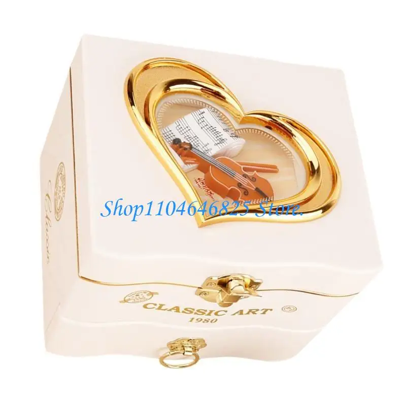 Artistic Rotating Music Box Ornament With Mechanical Dance & Melodies Wind Up Music Box for Various Room Decors