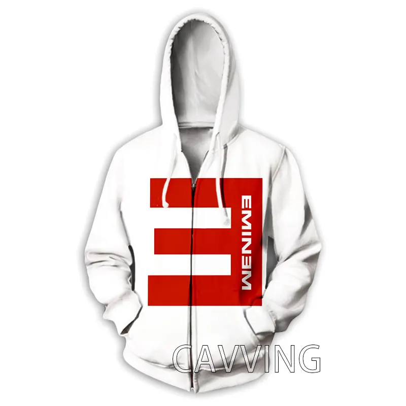 شعبية EMINEM ثلاثية الأبعاد طباعة سستة هوديس بلوزات الرجال النساء للجنسين مقنعين المتضخم هوديي زمم بلوزات رياضية