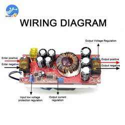 1800W DC DC Voltage Converter CV Boost Converter Step Up Adjustable Module Power Supply 40A DC-DC 10V -60V to 12V-90V Regulator