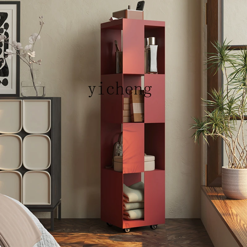 HYS floor-to-ceiling multi-layer bookshelf, removable display storage rack against the wall, living room home