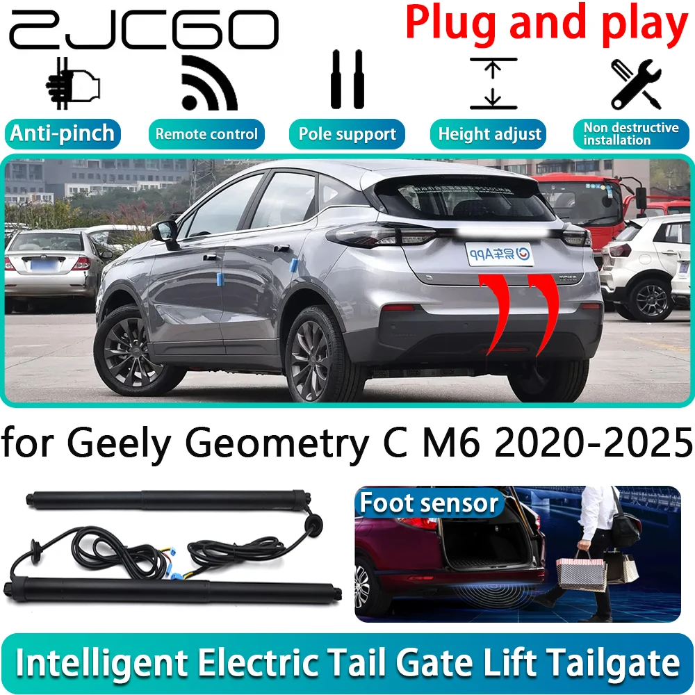 

ZJCGO for Geely Geometry C M6 2020-2025 Car Electric Powered Tailgate Power Liftgate Automatic Tailgate System With Foot Sensor