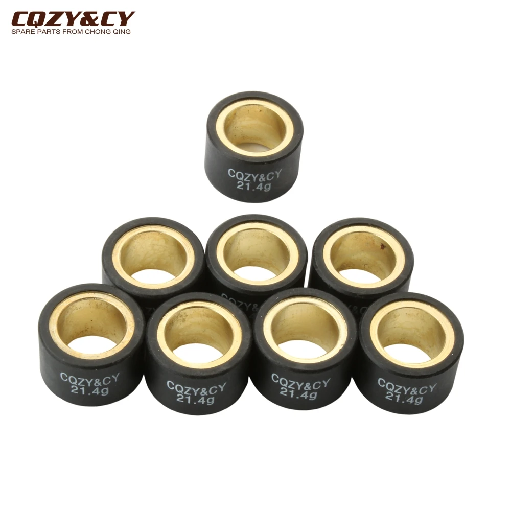 8pc Variator Racing Roller Weights 15g 18.6g 21.4g 25x17mm For Piaggio Beverly Tourer Eu3 400 X Evo X8 400cc Scooter