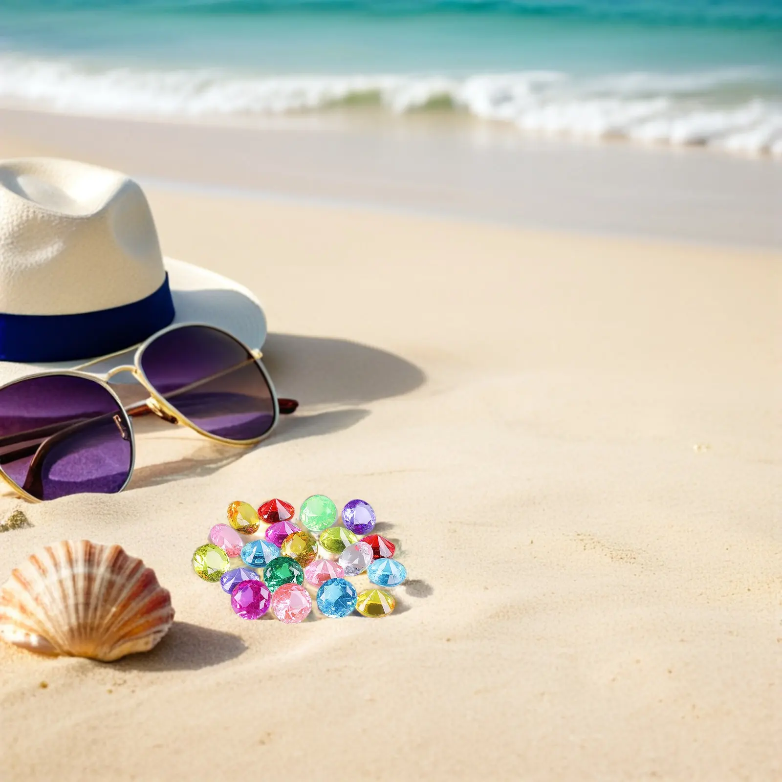 

Набор из 60 безопасных игрушек для бассейна: подводные драгоценные камни для дайвинга, искусственный игровой набор, премиум-подарок для детских праздников