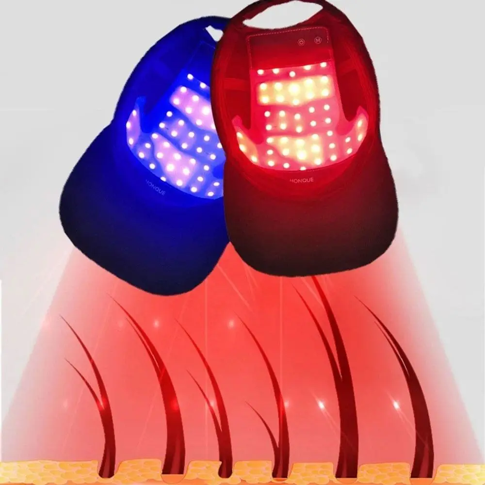 Infrared Light Red Light Hair Loss Treatment Cap Red Blue Light USB Charging Hair Growth Device Portable Hair Regrowth