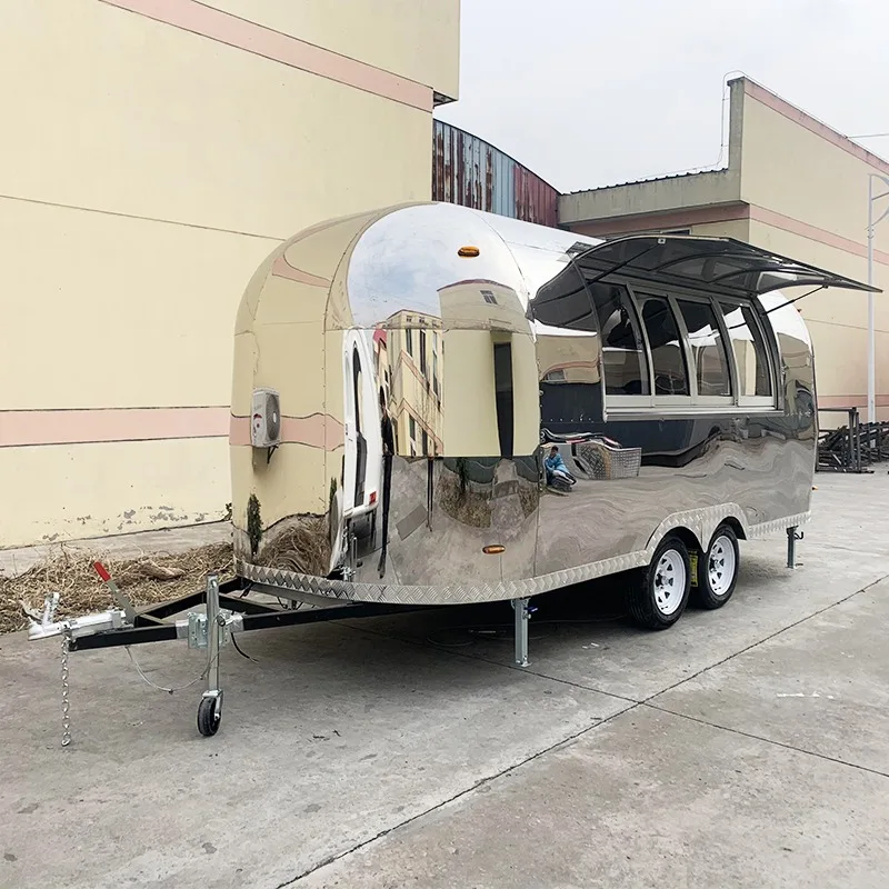 Mobile Food Cart Light Weight Structure Easy Transport Snack Truck for Different Vending Locations