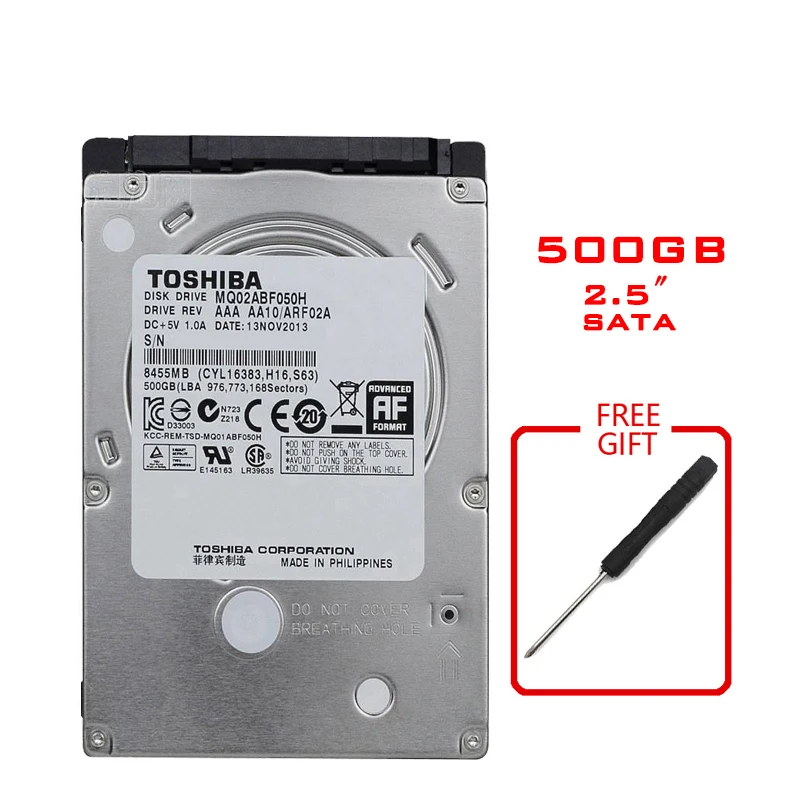 LS Toshiba-Disque dur interne pour ordinateur portable, 2.5 pouces, SATA2, 120 Go, 160 Go, 250 Go, 320 Go, 1 To, 2 To, 500-5400 RPM